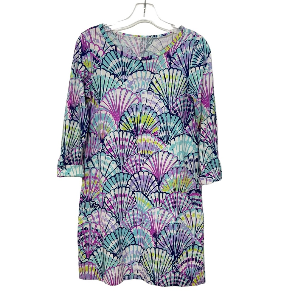 Lilly Pulitzer Oh Shello T shirt quarter sleeve women’s shift dress size XS